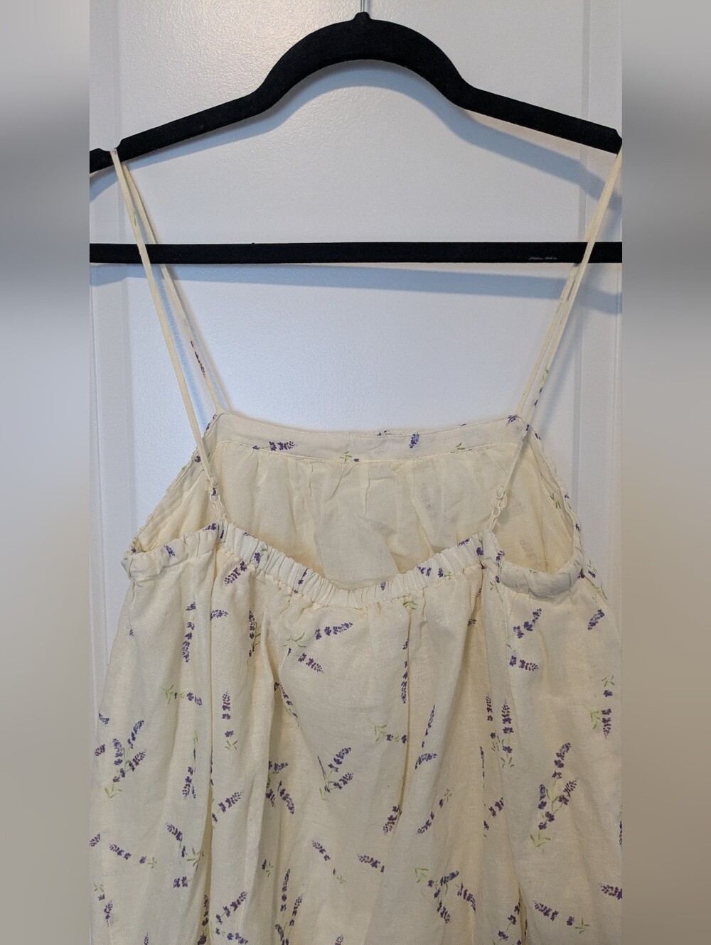Cream Lavender Print Maxi Sundress - Picture 7 of 7